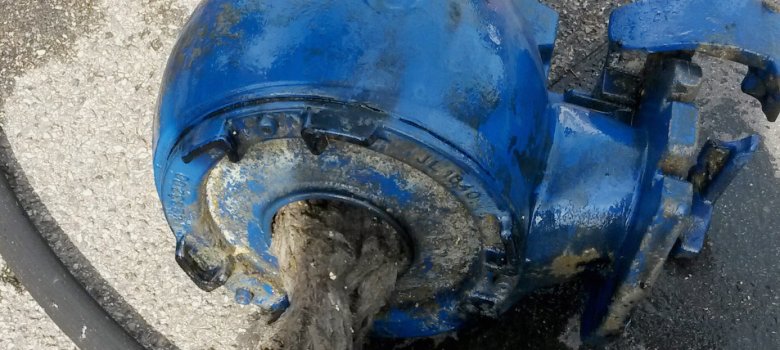 Abwasserpumpe mit Wischmop