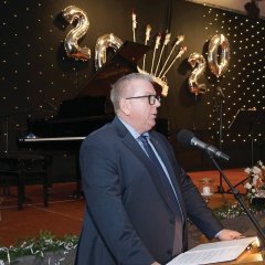 Bürgermeister Stephan Hinz bei seiner Neujahrsansprache im Bürgerhaus.